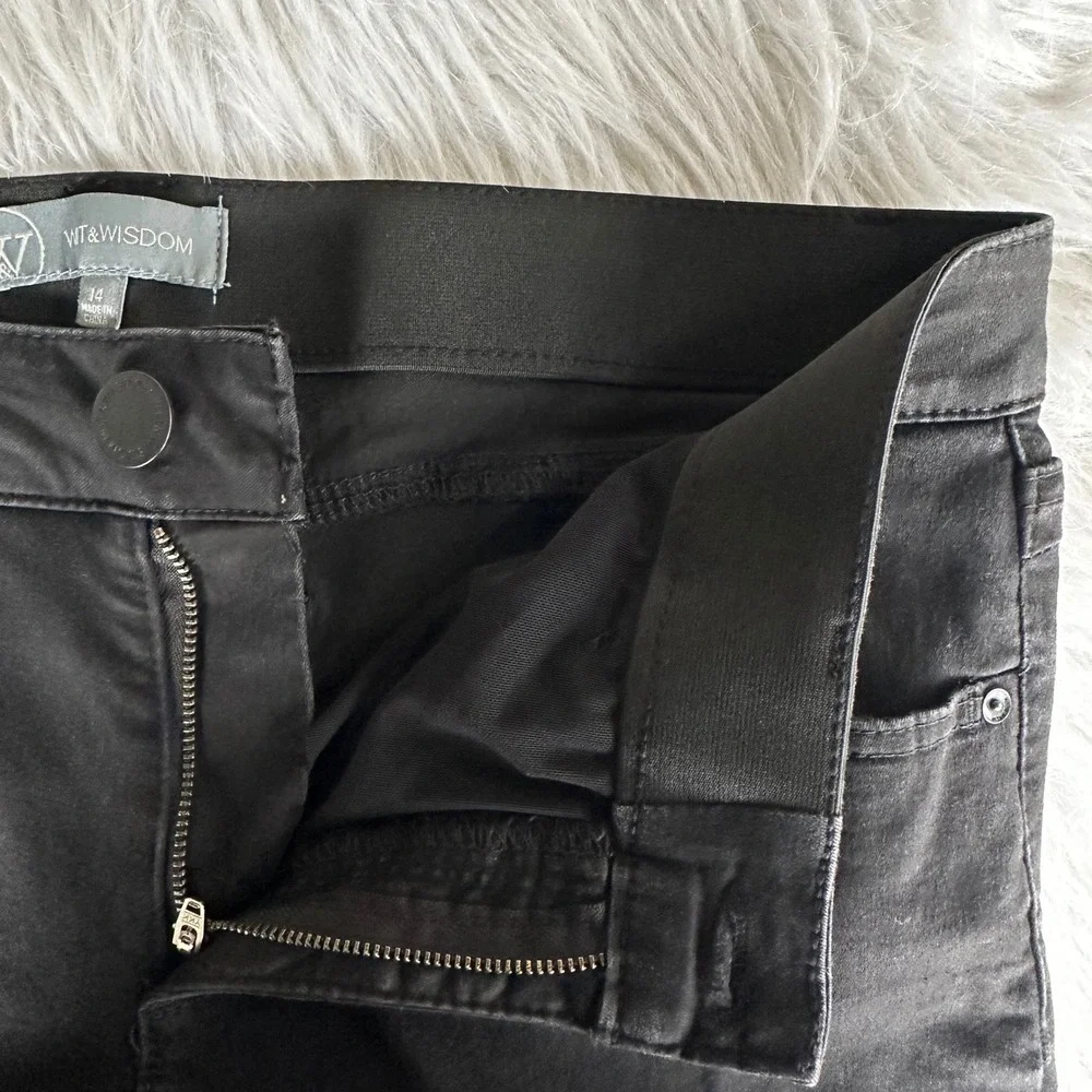 Wit & Wisdom Black Skinny Jeans High Rise Denim Stretch Casual Preppy Size 14 - Picture 5 of 8